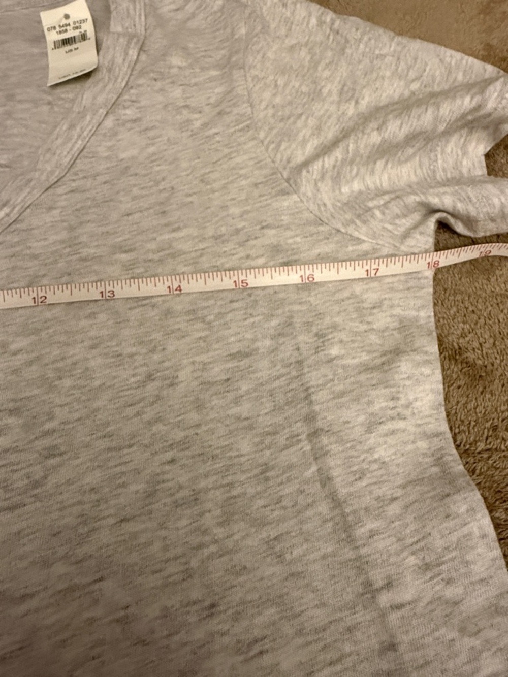 aerie Short Sleeve V-Neck Tee - Light Gray - Picture 8 of 9